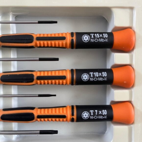 7 in 1 Security Torx Screwdrivers with T5 T6 T7 T8 T9 T10 T15 Torx Bit,C… - Picture 3 of 10
